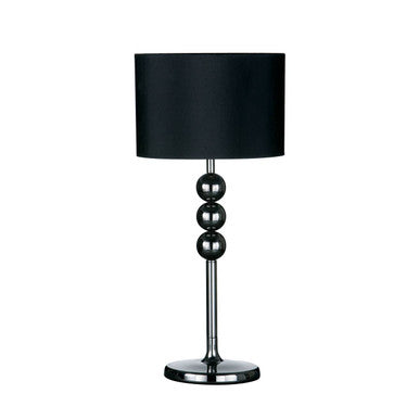 Friedman Gunmetal & Black Table Lamp With Ball Design