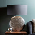 Evette Small Hammered Chrome Table Lamp