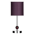 Evaine Chrome Table Lamp With Purple Shade