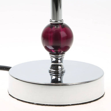 Evaine Chrome Table Lamp With Purple Shade
