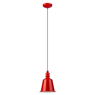 Red Pagoda Steel Black Contemporary Pendant Light