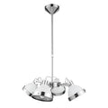 Jasper White Shade & Chrome 4 Light Pendant Light