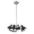 Jasper Black Shade & Chrome 4 Light Pendant Light