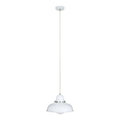Jasper White Pendant Light With Chrome Detail