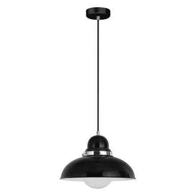 Jasper Black & Chrome Pendant Light