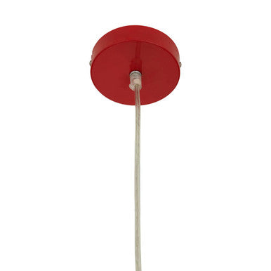 Jasper Red Pendant Light With Chrome Detail