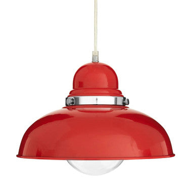 Jasper Red Pendant Light With Chrome Detail