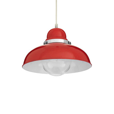Jasper Red Pendant Light With Chrome Detail