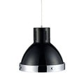 Jasper Black & Chrome Bell Shaped Pendant Light