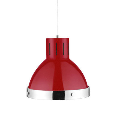 Jasper Red & Chrome Pendant Light