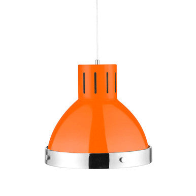 Jasper Orange & Chrome Pendant Light