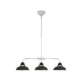 Jasper Black & Chrome 3 Light Pendant Light