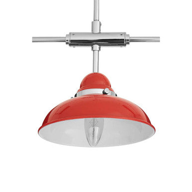 Jasper Red & Chrome 3 Light Pendant Light