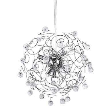 Hiram Crystal & Chrome Pendant Light