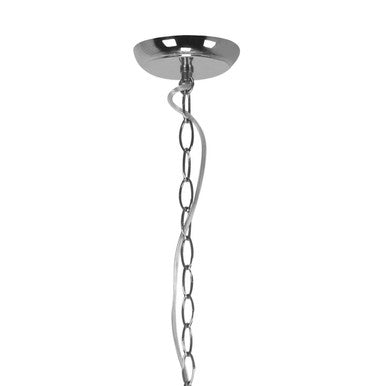 Abelia Glass & Chrome 6 Arm Chandelier