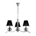 Ravan 3 Arm Black Shades Pendant Light