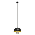 Allaura Black Metal With Crystals Pendant Light