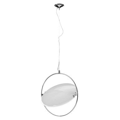 Lunar Large Steel White Contemporary Pendant Light