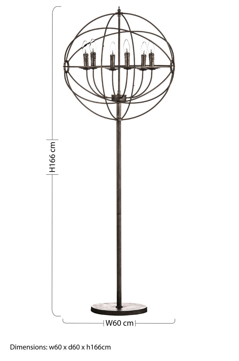 Orbital 6 Arm Modern Floor Lamp