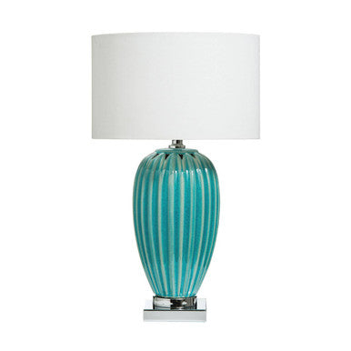 Apus Ceramic Table Lamp In Turquoise