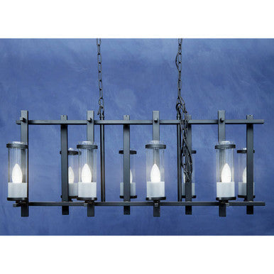 Aspen Iron & Glass Wide Pendant Light