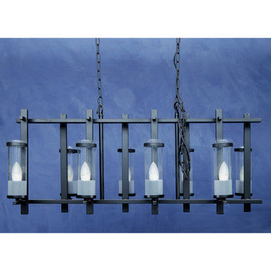 Aspen Iron & Glass Wide Pendant Light