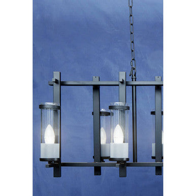 Aspen Iron & Glass Wide Pendant Light