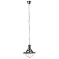 Industrial Revolution Chrome & Glass Pendant Light