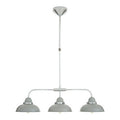 Jasper 3 Shades Light Grey & Chrome Pendant Light