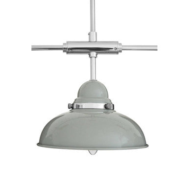 Jasper 3 Shades Light Grey & Chrome Pendant Light