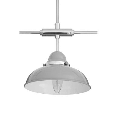 Jasper 3 Shades Light Grey & Chrome Pendant Light