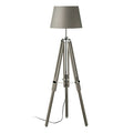 Jasper Fabric Grey Contemporary Floor Lamp