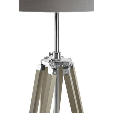 Jasper Fabric Grey Contemporary Floor Lamp