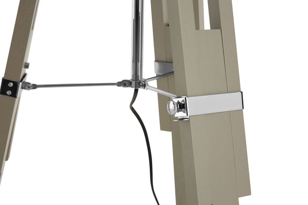 Jasper Fabric Grey Contemporary Floor Lamp