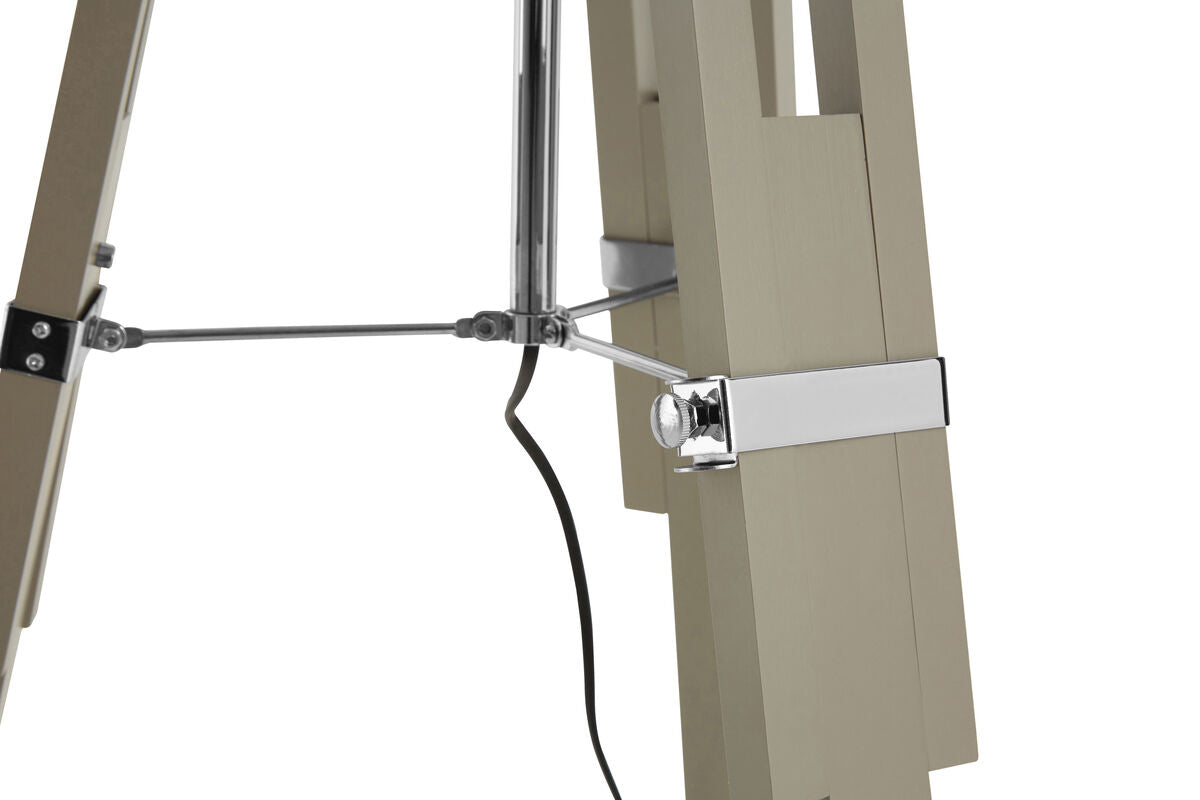 Jasper Fabric Grey Contemporary Floor Lamp