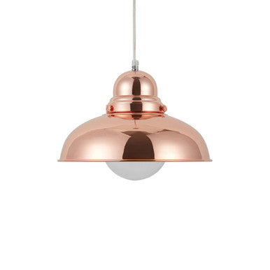 Jasper Bell Shaped Pendant Light With Copper