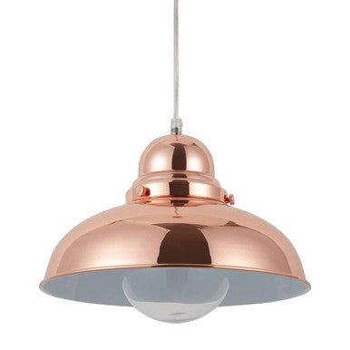 Jasper Bell Shaped Pendant Light With Copper
