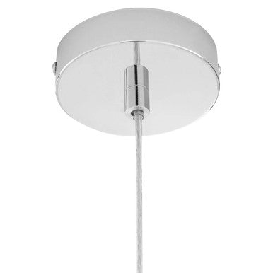 Jasper Bowl Shaped Pendant Light With Chrome