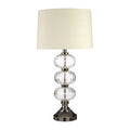 Argi Glass Table Lamp With Cream Shade