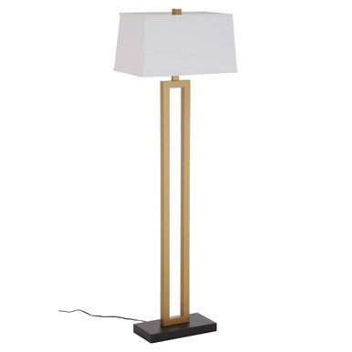 Leora White Contemporary Floor Lamp
