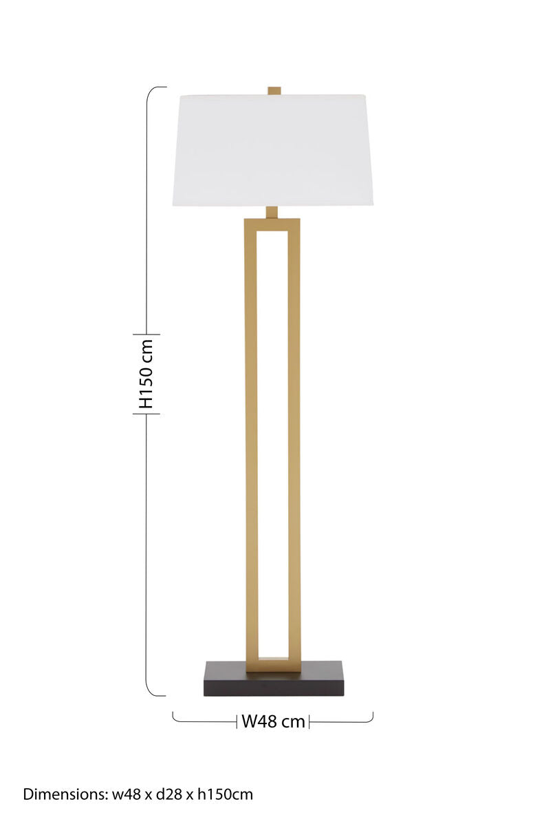 Leora White Contemporary Floor Lamp