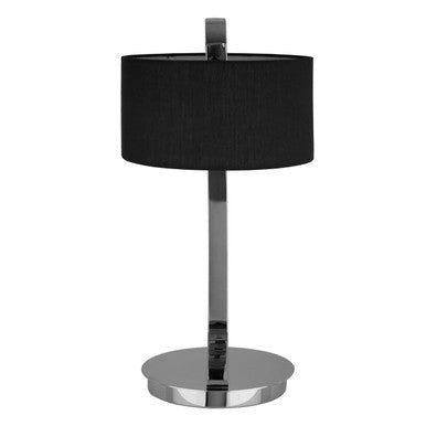 Leyna Black & Chrome Table Lamp