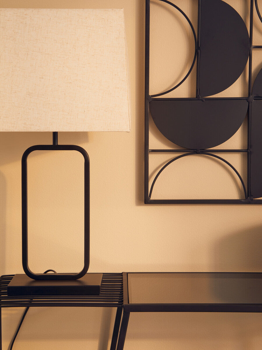 Lucas Natural & Black Table Lamp