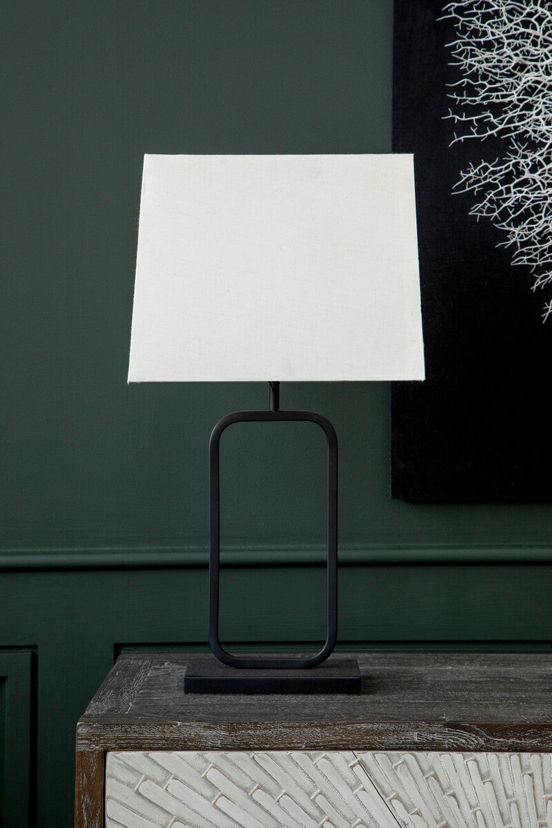 Lucas Natural & Black Table Lamp