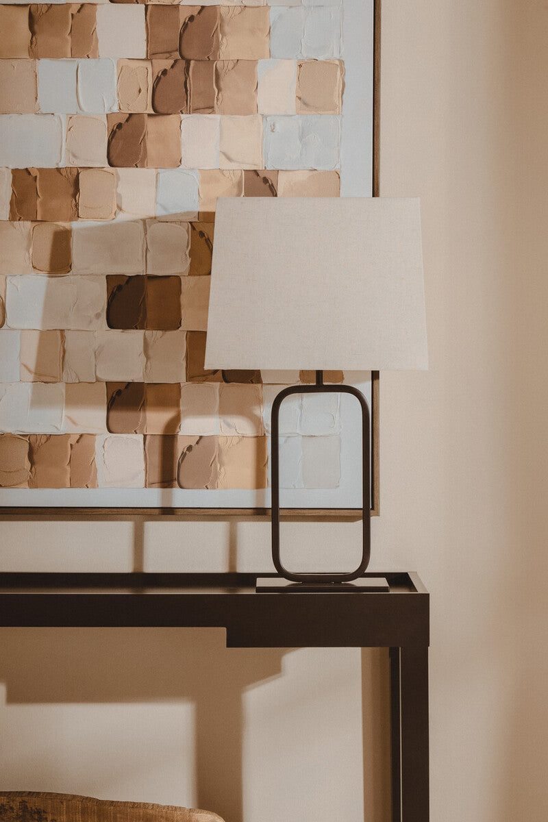 Lucas Natural & Black Table Lamp