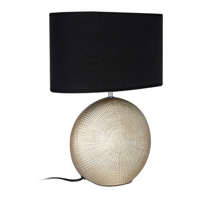 Whisper Fabric Matte Black Contemporary Table Lamp