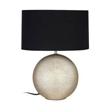 Whisper Fabric Matte Black Contemporary Table Lamp