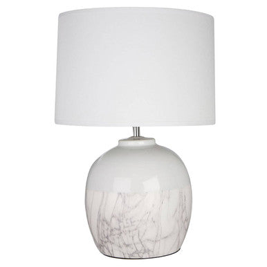 Whitley Ceramic White Contemporary Table Lamp