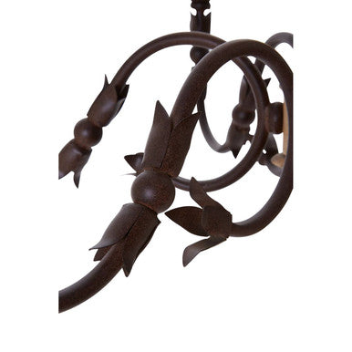 Paulette 6 Arm Black Modern Chandelier