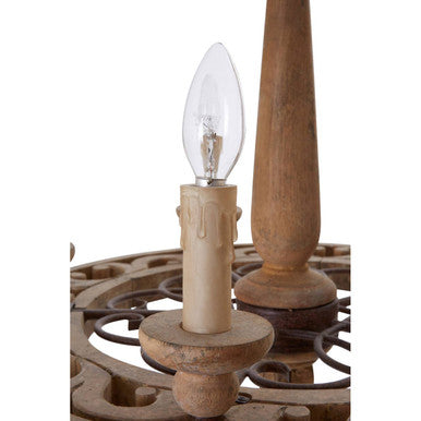 Paxton 5 Arm Linen Brown Chandelier